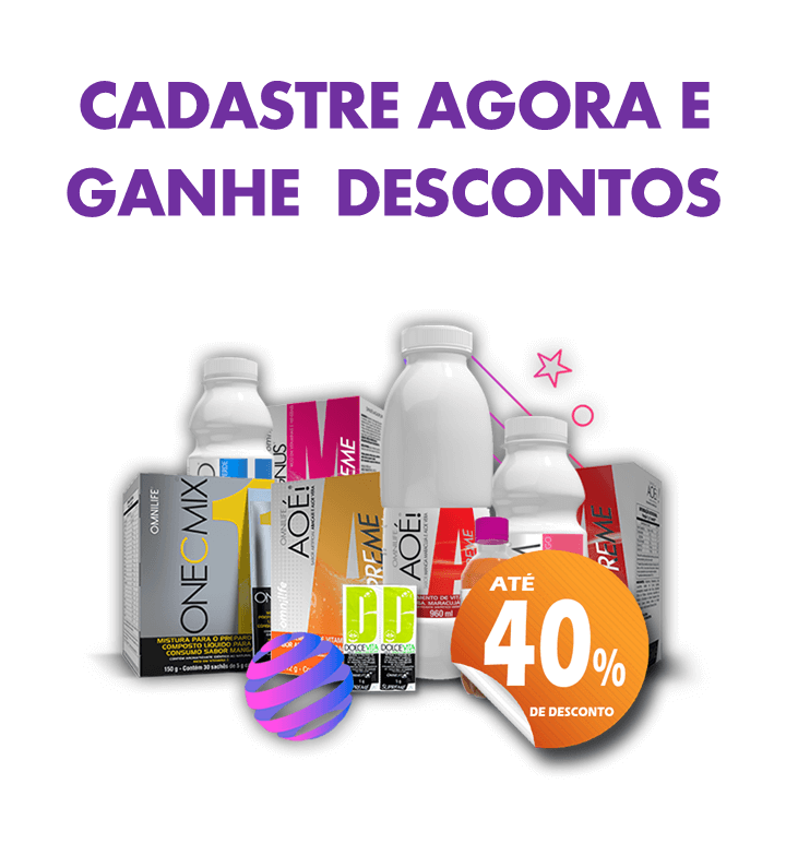 Cadastre-se e ganhe até 40% de desconto